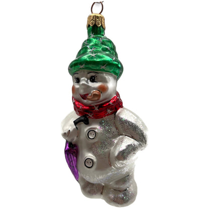 Christopher Radko Frosty Weather Snowman Christmas Tree Ornament 96-SP-14