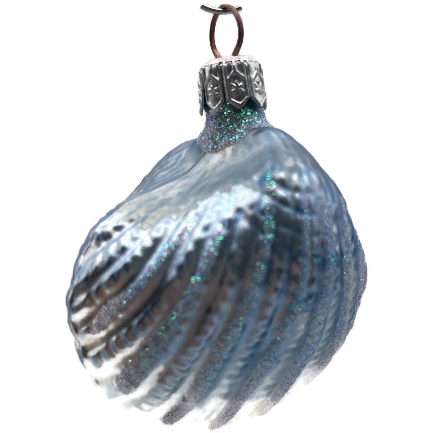 Patricia Breen A Walk On The Beach Blue Shell Summer Nautical Christmas Ornament
