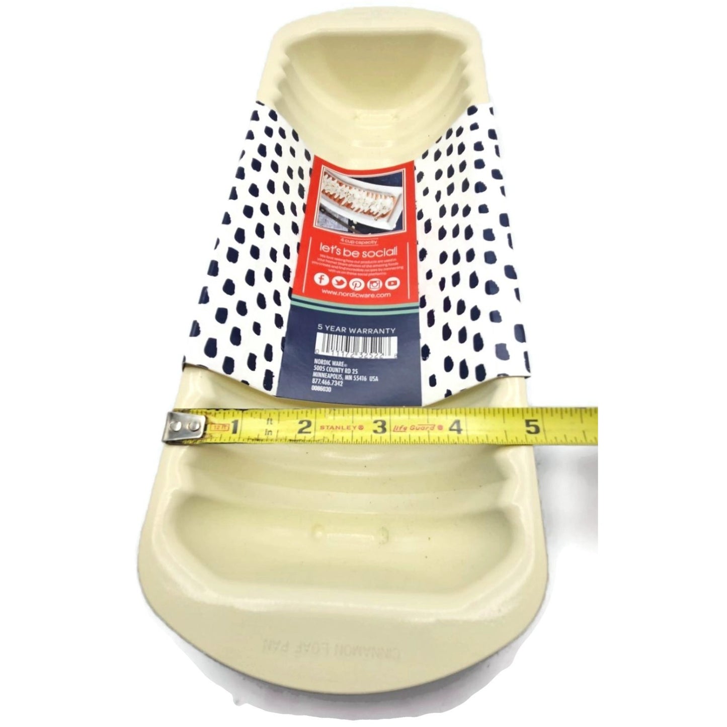 Loaf Pan Ribbed Bakeware Non Stick 4 Cup Nordic Ware Decorative Holiday Dessert