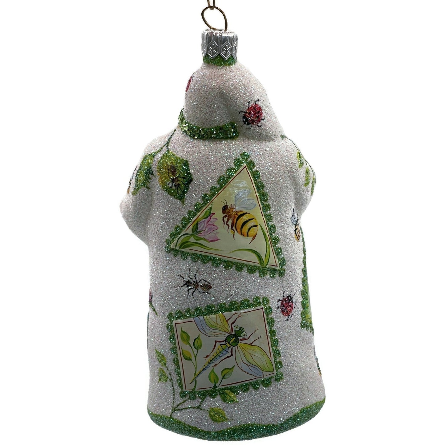 Patricia Breen Ornament Evans Santa Claus Insects Green Trim Spring Christmas