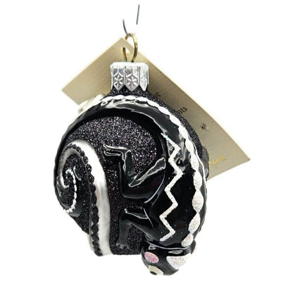 Patricia Breen Once Again for James Chameleon Black Platinum Christmas Ornament