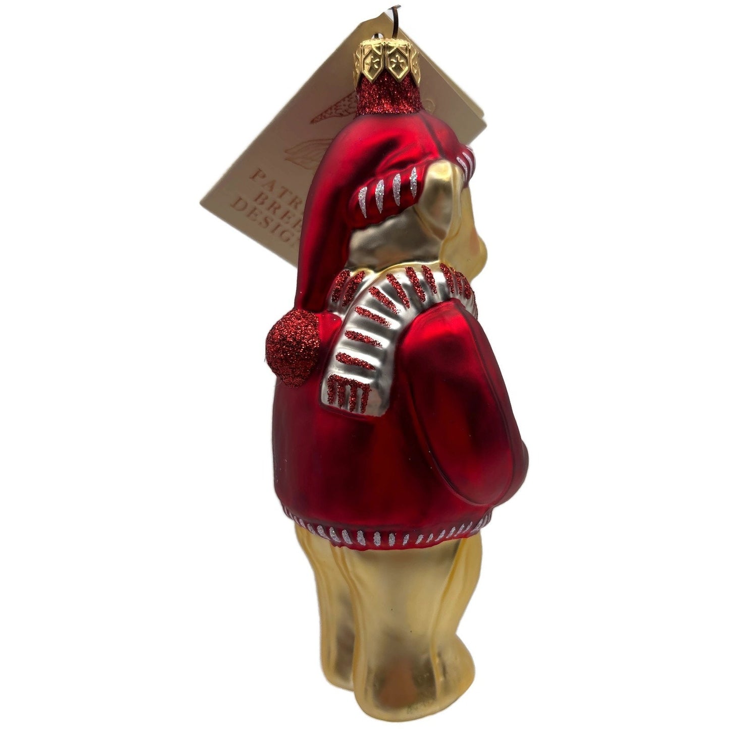 Patricia Breen Papa Bear Red Glittered Ornaments Gold Green Christmas Ornament