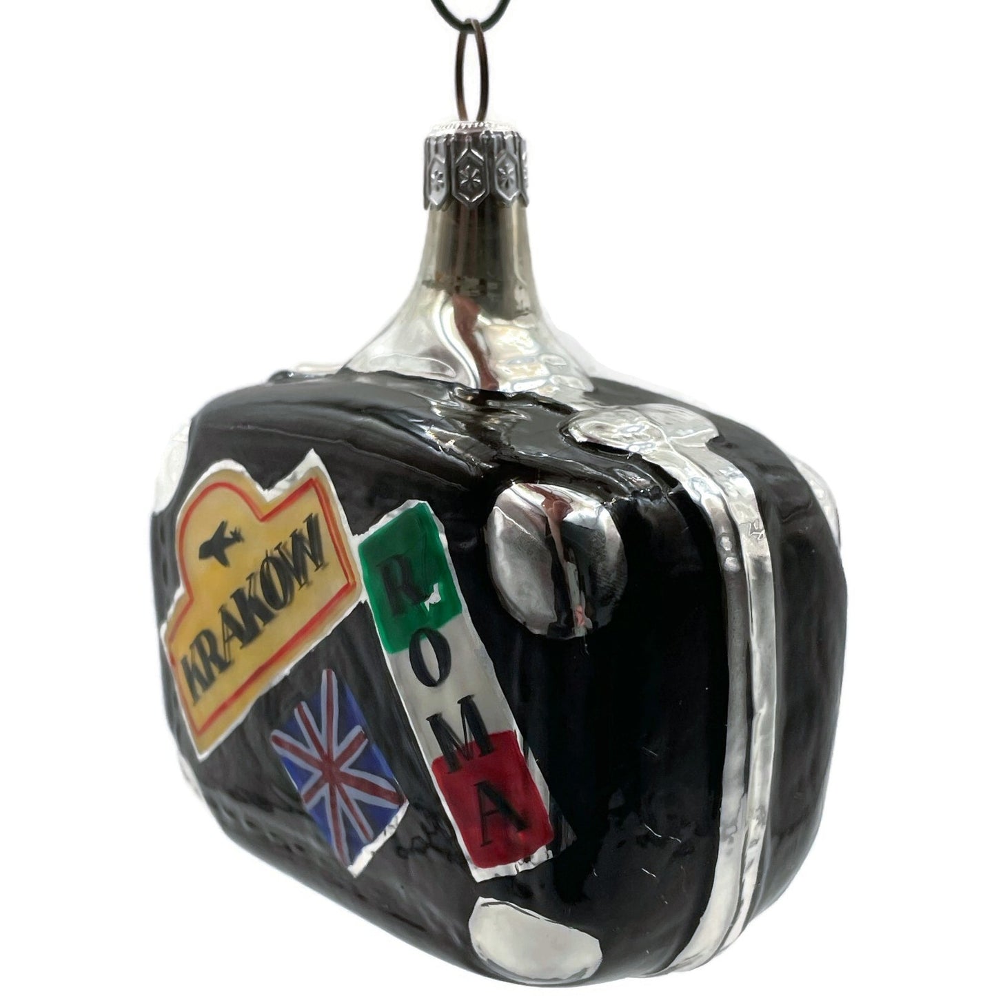 Patricia Breen Valise Black Krakow UK Travel Christmas Holiday Tree Ornament