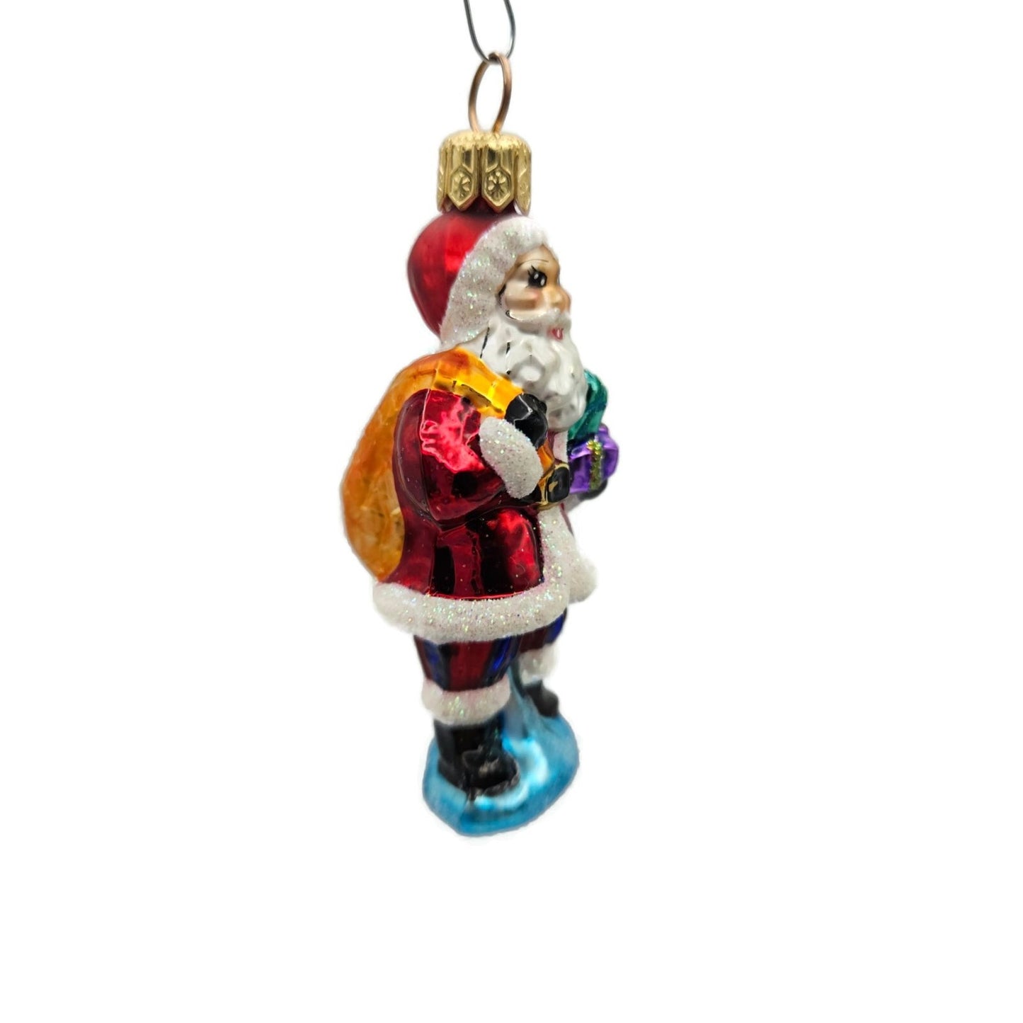 Christopher Radko Santa Joy Gem Gifts Glass Christmas Tree Ornament 99-973-0
