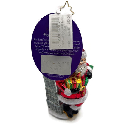 Christopher Radko Herald Square Santa Claus Glass Christmas Ornament 3012918