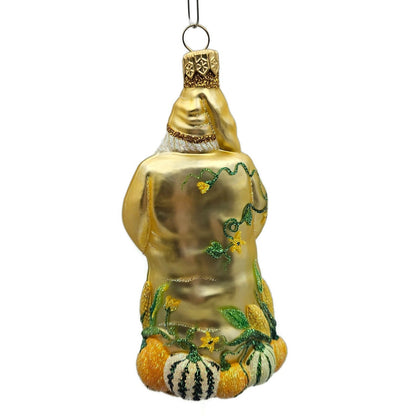 Patricia Breen Harvest Santa Claus Gold Pumpkins Fall Christmas Tree Ornament