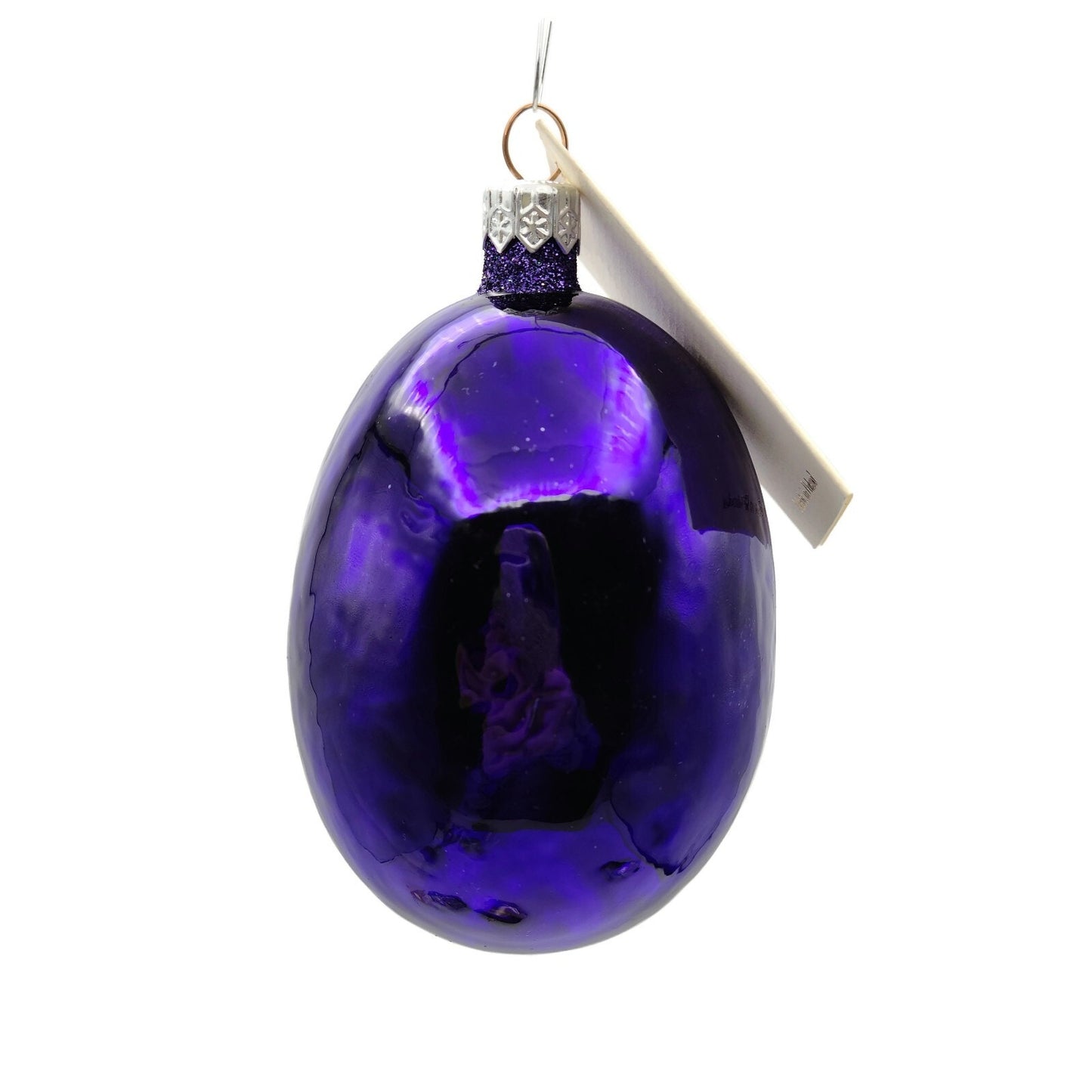 Patricia Breen Jelly Bean Santa Claus Purple Shiny Christmas Tree Ornament