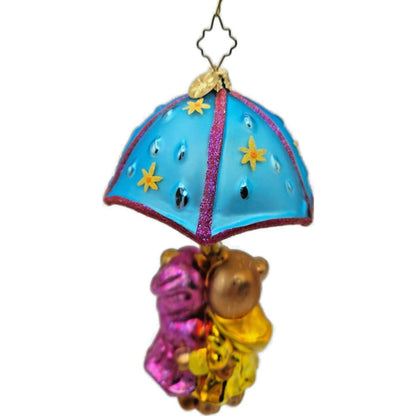 Christopher Radko Shower Me With Love Bears Christmas Tree Ornament 02-0499-0