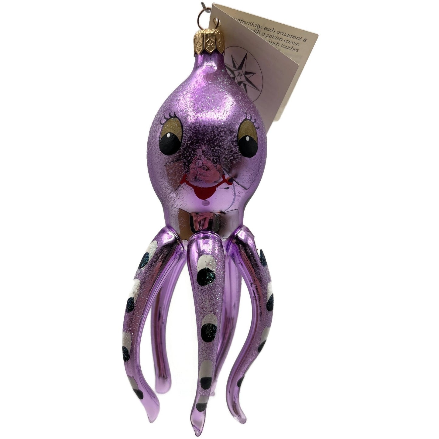 Christopher Radko Maxine Purple Octopus Glass Christmas Ornament 93-240-2