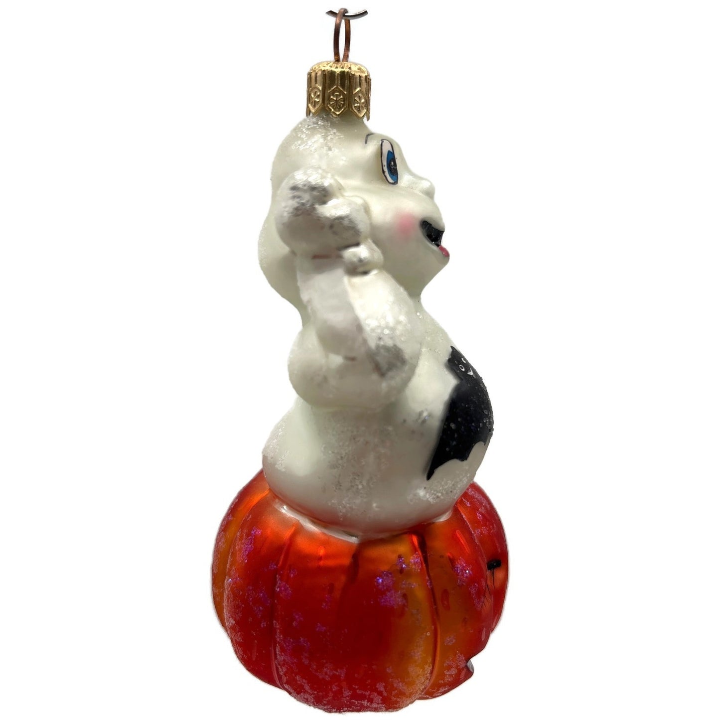 Christopher Radko Jack N Spook Ghost Pumpkin Bat Halloween Ornament 99-165-0