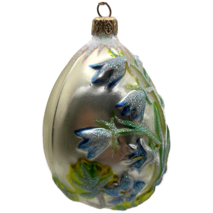Patricia Breen Bluebell Egg Flower Easter Glass Christmas Tree Ornament 9700