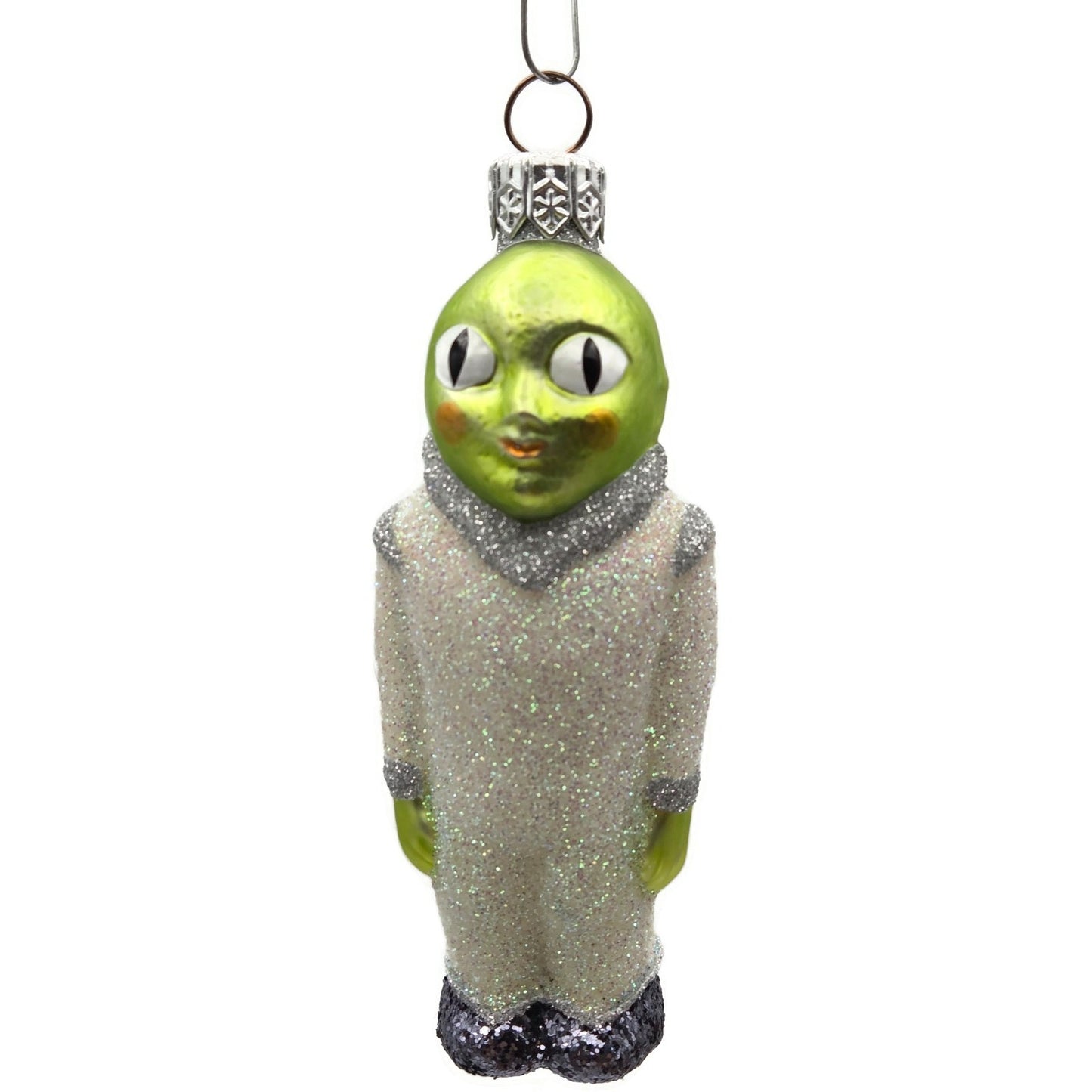 Patricia Breen A Walk on the Moon Alien Glittered Suit Shoes Christmas Ornament