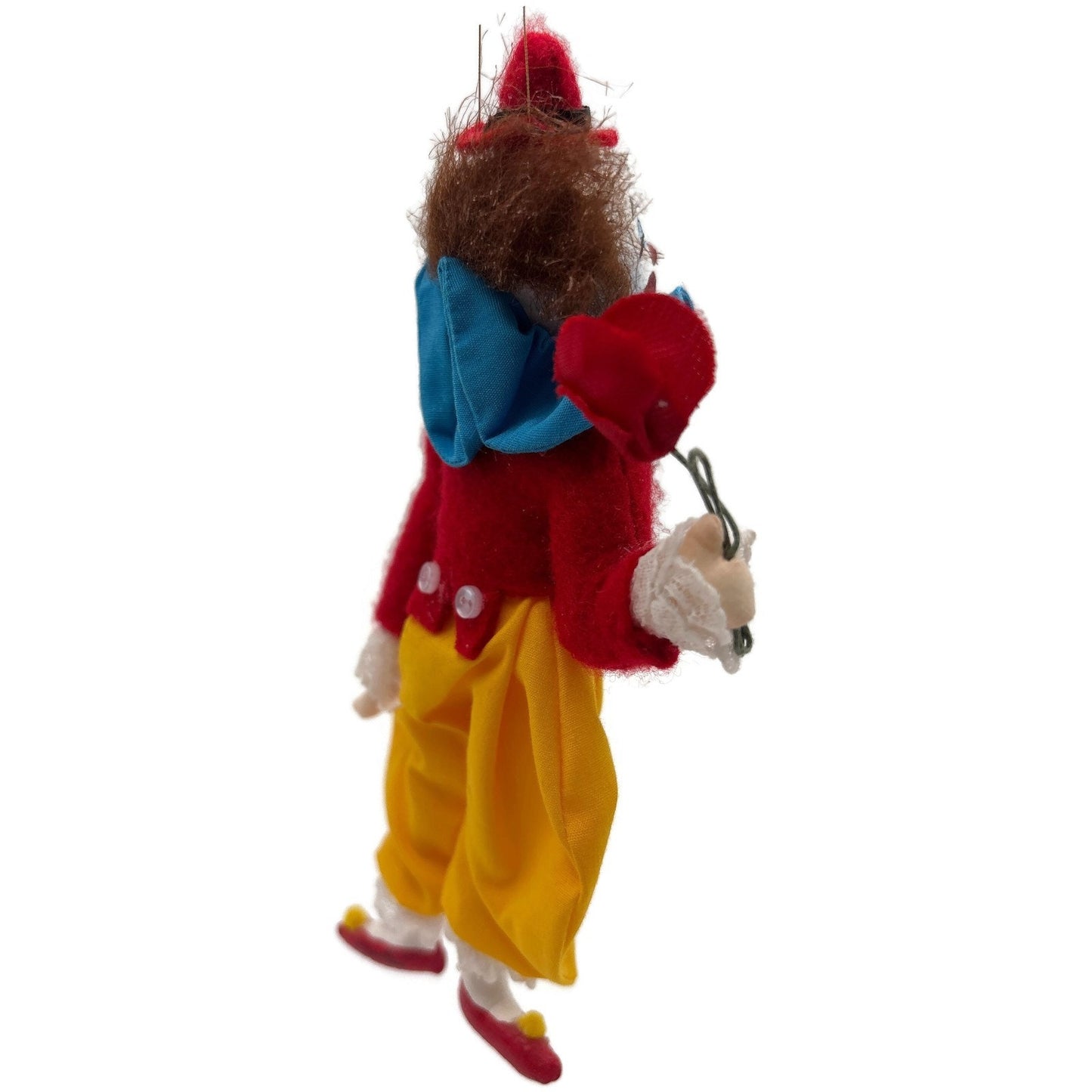 Gladys Boalt Circus Clown Rose Red Handmade Fabric Christmas Tree Ornament 1993