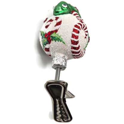 Patricia Breen Ultra Miniature Chameleon Candy Holly Clip On Christmas Ornament