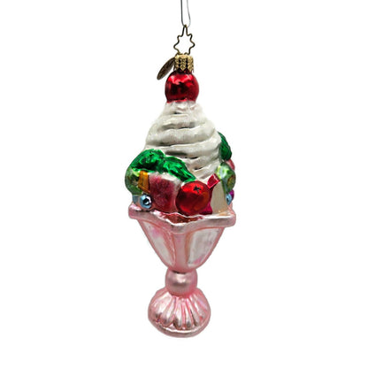 Christopher Radko Tutti Frutti Ice Cream Cone Christmas Tree Ornament 01-0383-0