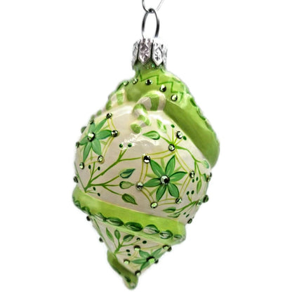Patricia Breen Topping Chameleon Chinoiserie Green Spring Christmas Ornament