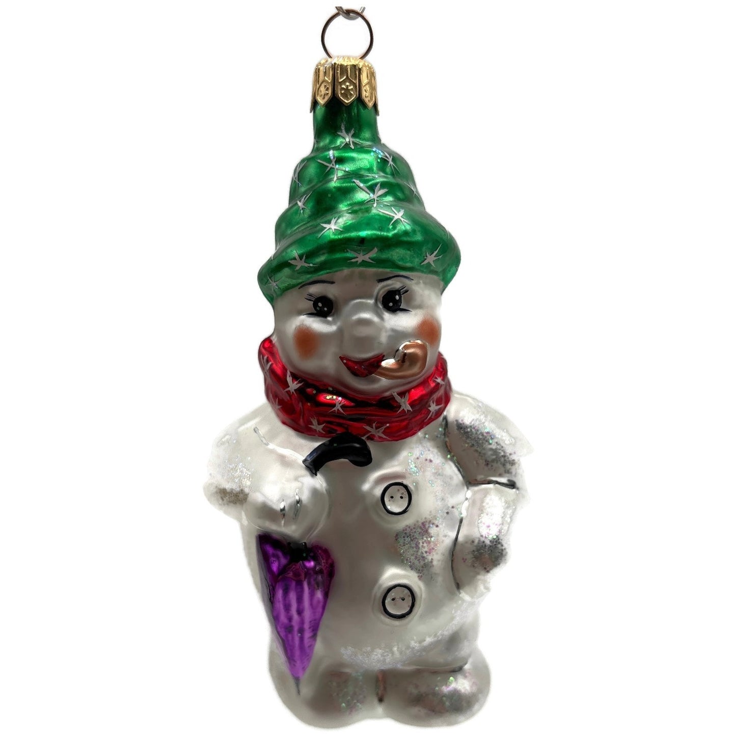 Christopher Radko Frosty Weather Snowman Christmas Tree Ornament 96-SP-14
