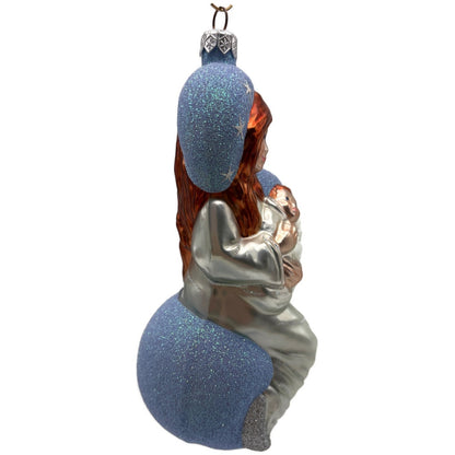 Patricia Breen Seated Madonna Blue Stars Christian Jesus Christmas Tree Ornament