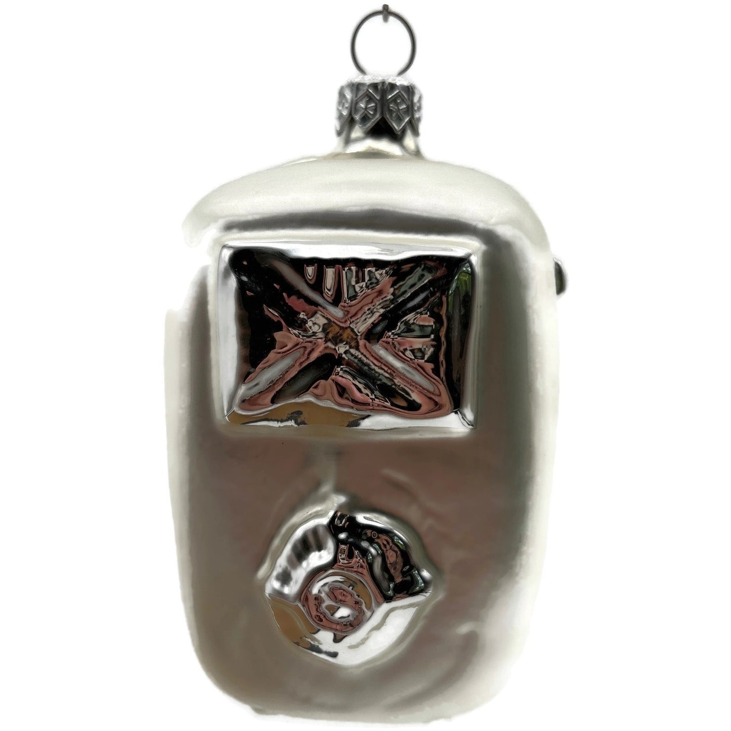 Patricia Breen Grandma Josie's Fridge Pearl Heart Silver Christmas Tree Ornament