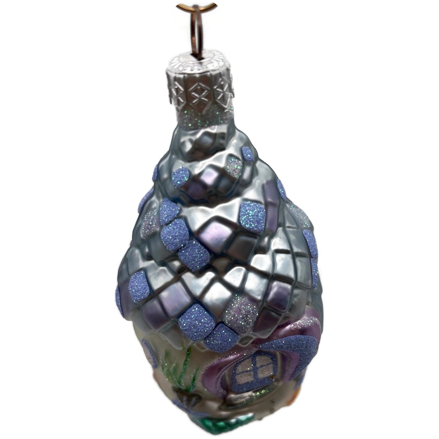 Patricia Breen Seashell Acorn House Blue Lavender Summer Christmas Tree Ornament