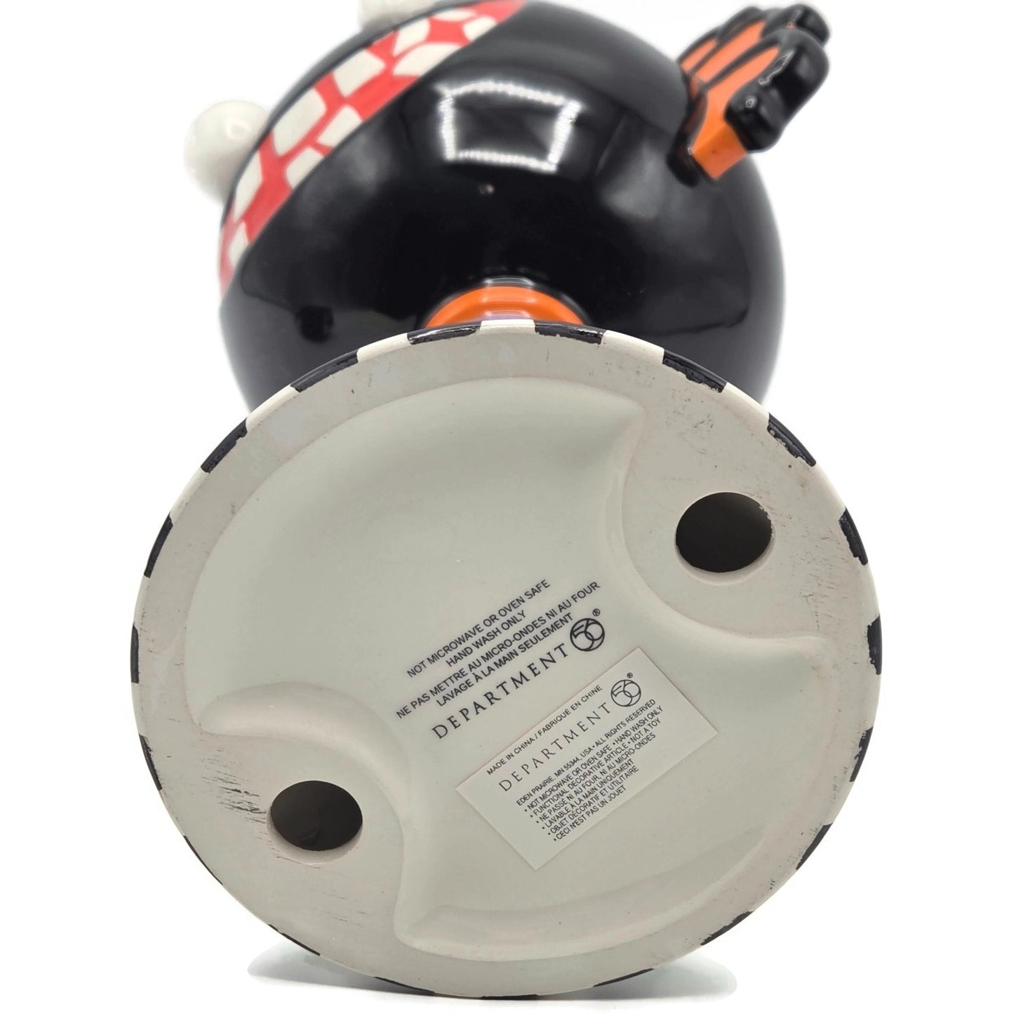 Department 56 Halloween Google Eye Black Spider Web Goblet Spooky Party Drink