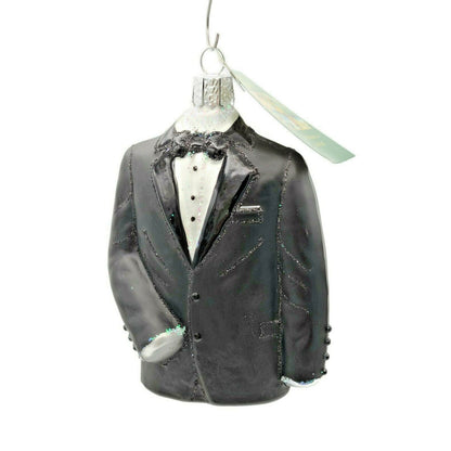 Old World Christmas Black Mens Tuxedo Glass Blown Christmas Tree Ornament OWC
