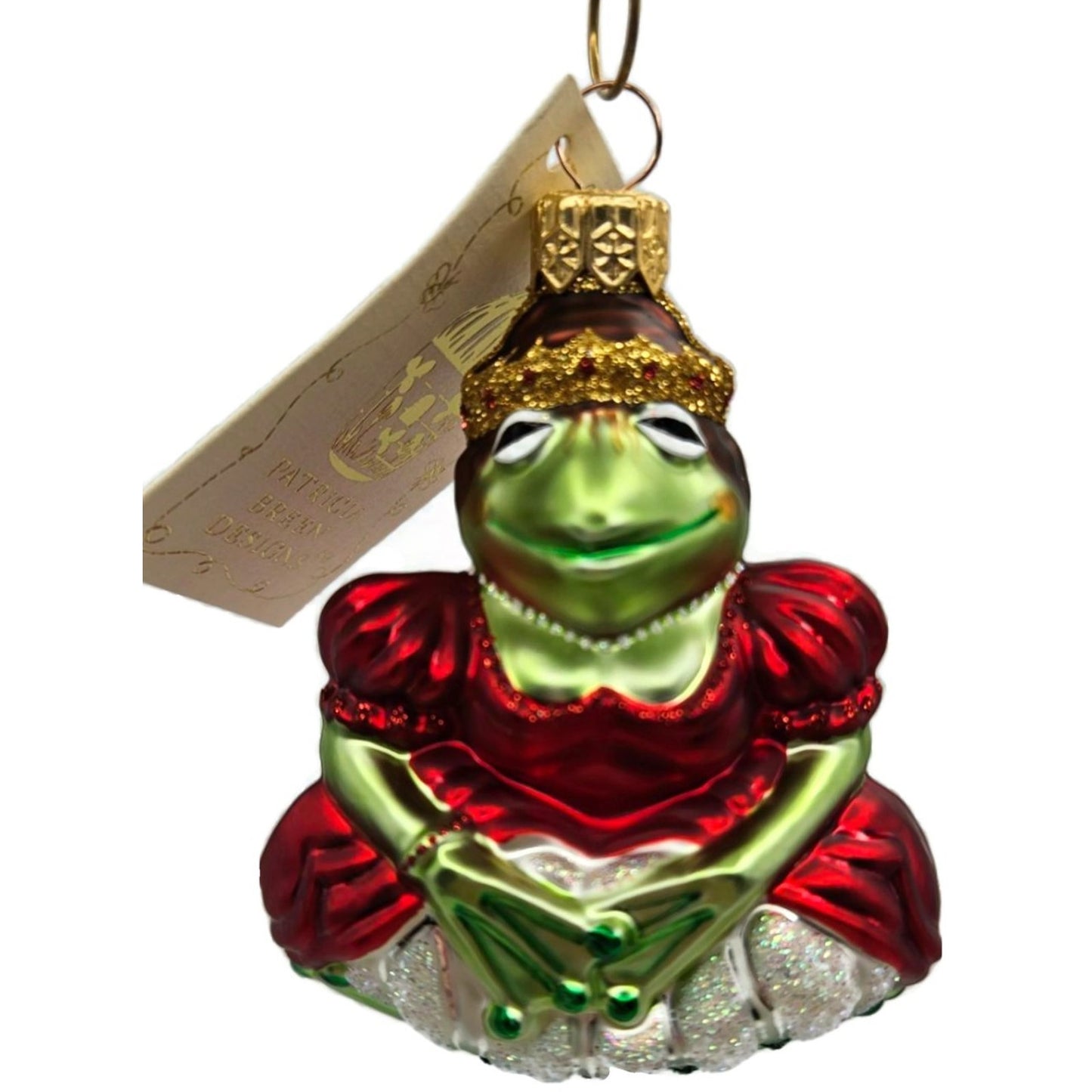 Patricia Breen Josephine Frog Queen Red Green Animal Christmas Tree Ornament