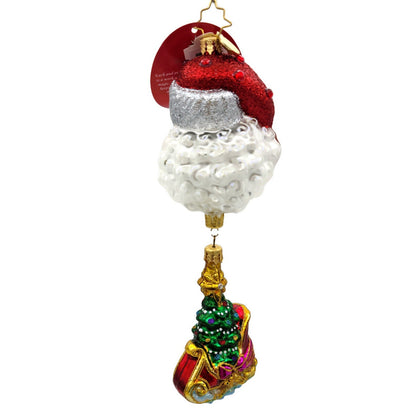 Christopher Radko Santas Magic Sleigh Christmas Tree Holiday Ornament 1021278
