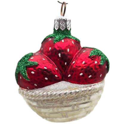 Patricia Breen Strawberry Basket Red Green Fruit Spring Christmas Tree Ornament