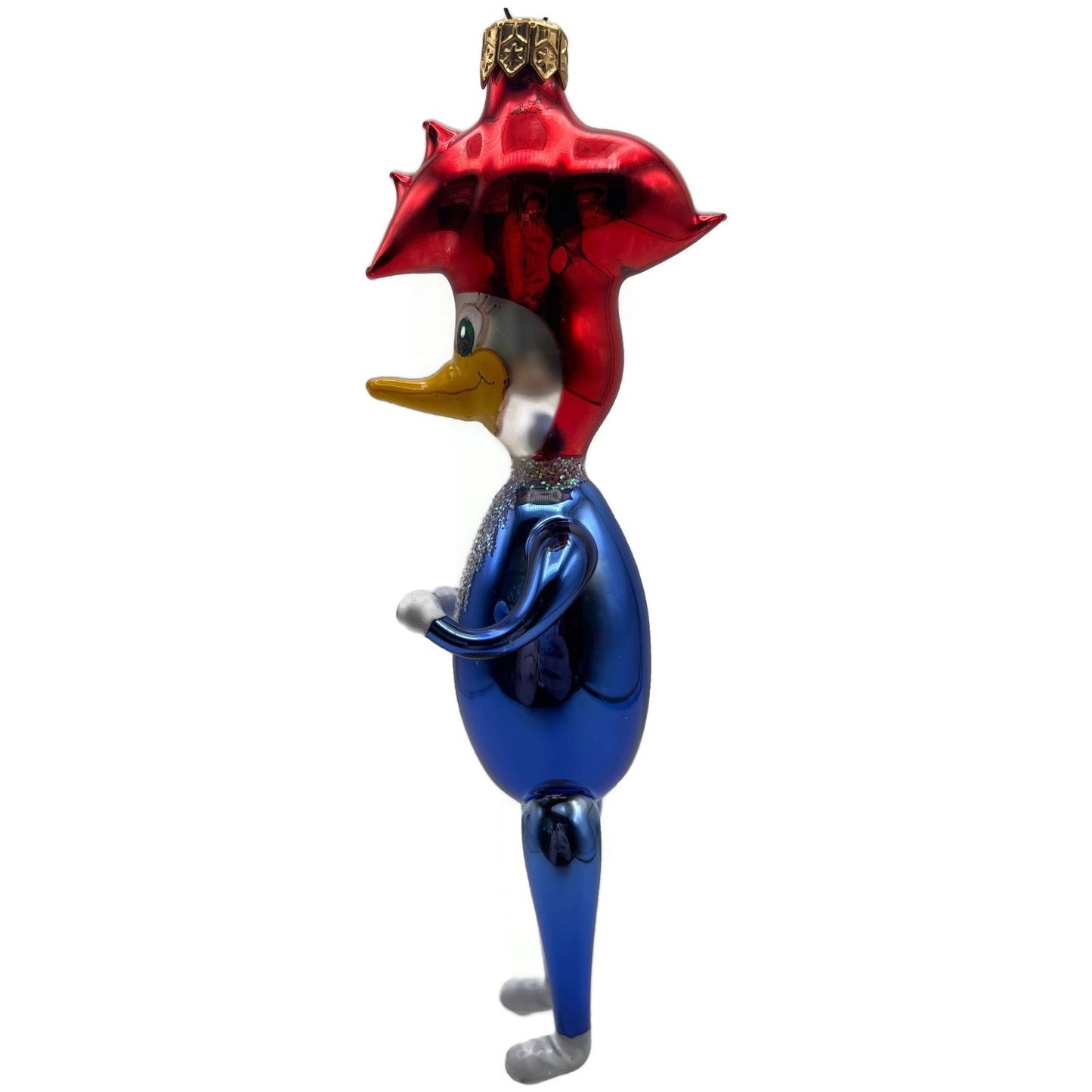Christopher Radko Pecky Woodpecker Italian Glass Christmas Ornament 95-288-0