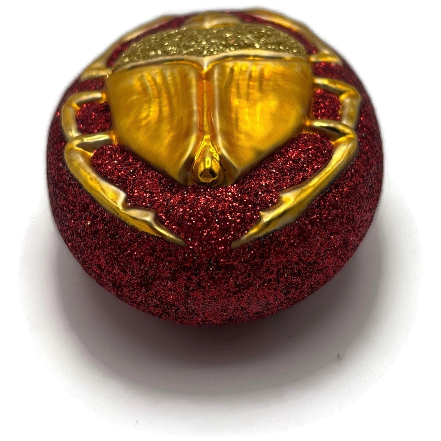 Patricia Breen Cleopatra's Scarab Red Gold Beetle Insect Christmas Tree Ornament