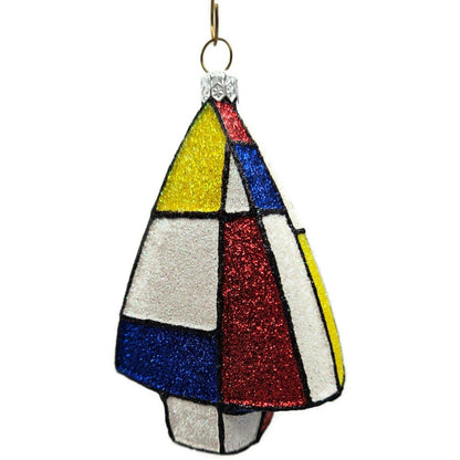 Patricia Breen Mondrian Tree Piet Abstract Art Dutch Artist Christmas Ornament