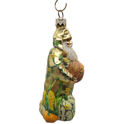 Patricia Breen Harvest Santa Gold Pumpkins Flowers Fall Christmas Ornament 2230