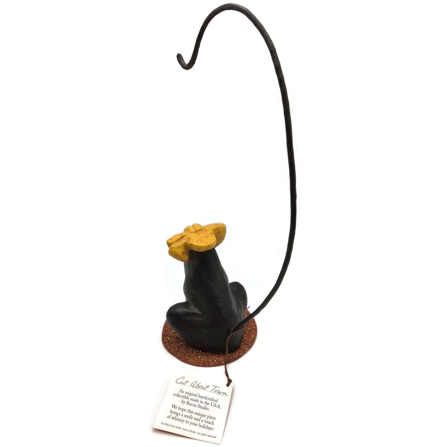 Rucus Studio Scott Smith Cat About Town Black Cat Ornament Holder Halloween 2002