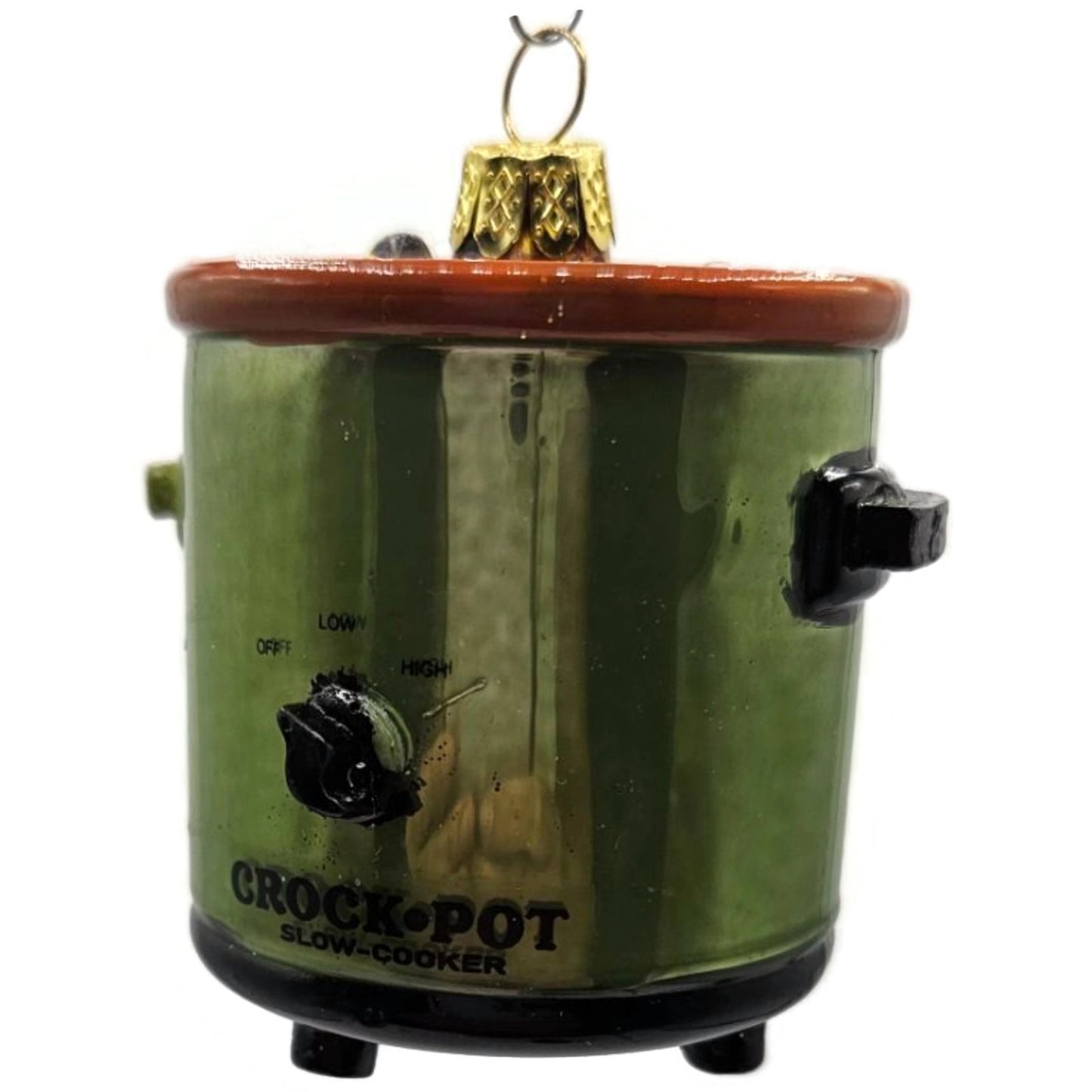 Crock Pot Slow Cooker Kitchen Ornament Cody Foster Glass Christmas Decoration