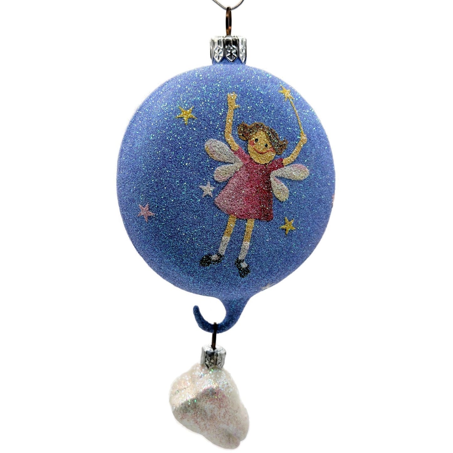 Patricia Breen Tooth Fairy Blue Glitter Christmas Ornament Retired Item 2139