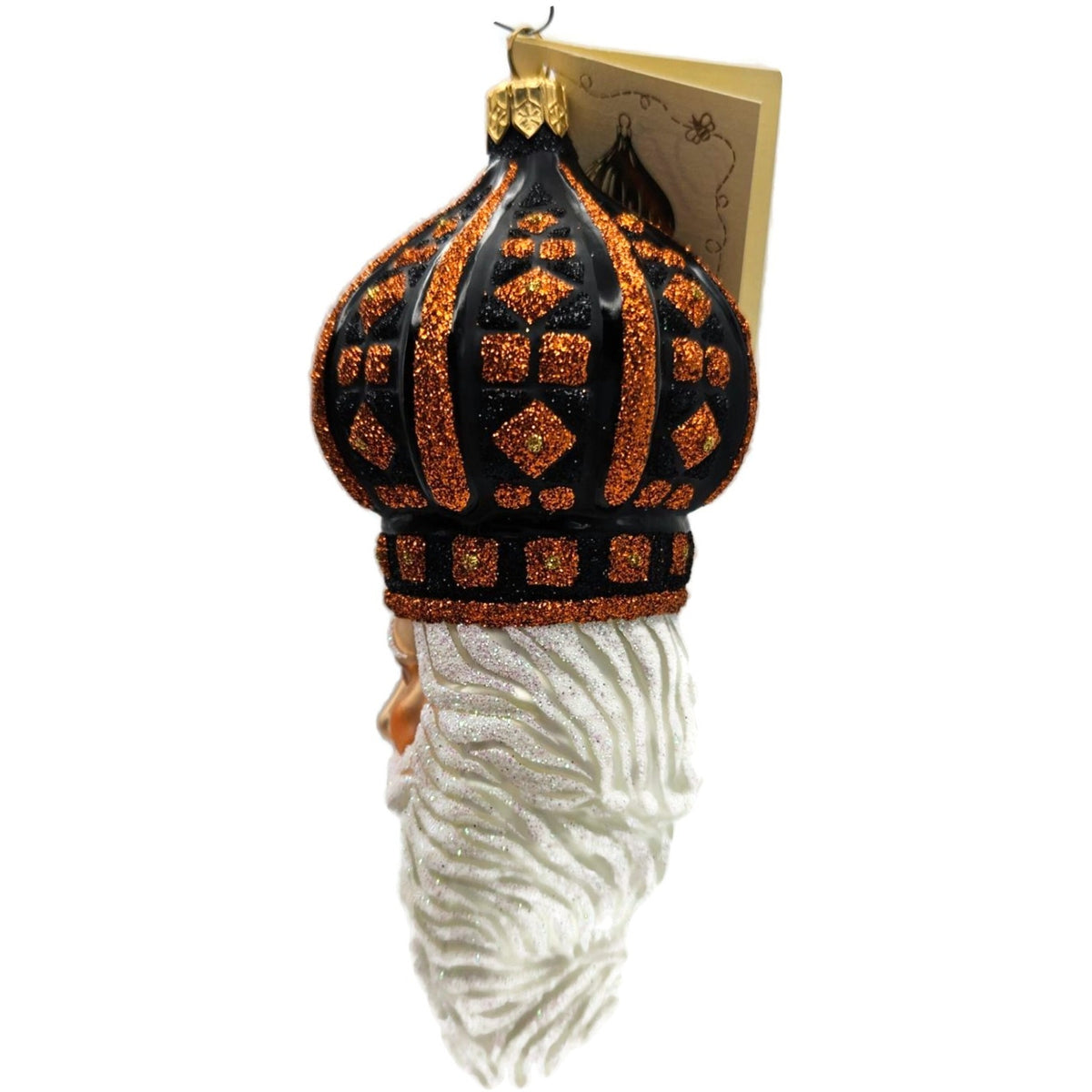 Patricia Breen Bijoux Noel Black Orange Santa Halloween Christmas Ornament 2101