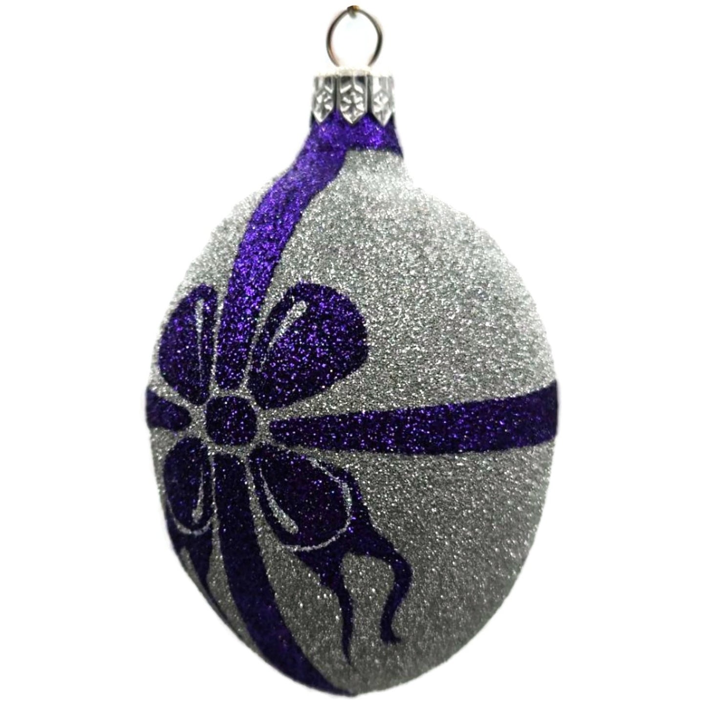 Patricia Breen Egg Gray Purple Present Easter Christmas Tree Ornament TCS