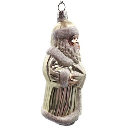 Patricia Breen Snowflake Santa Claus Pearl Glittered Christmas Tree Ornament