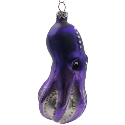 Patricia Breen Olivier Octopus Purple Pearl Accents Nautical Christmas Ornament