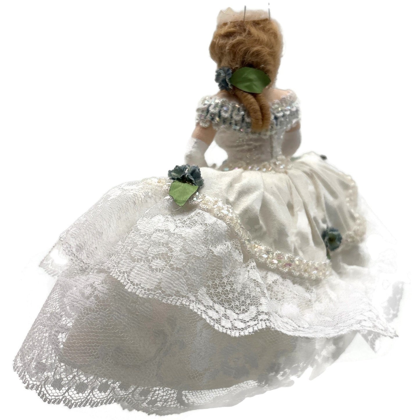 Gladys Boalt Cinderella White Ball Gown Fabric Christmas Tree Ornament Signed