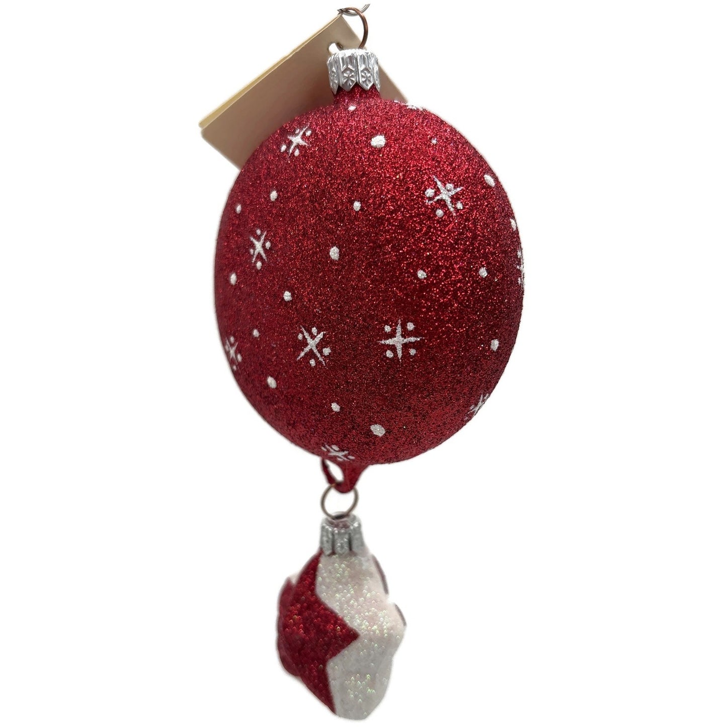 Patricia Breen Snowface Medallion With Star Red 2 Part Christmas Ornament CO