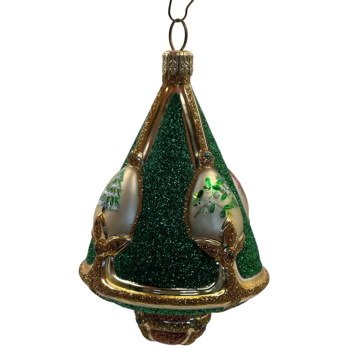 Patricia Breen Ornament Perchins Tree Green Holly Poinsettia Christmas Tree