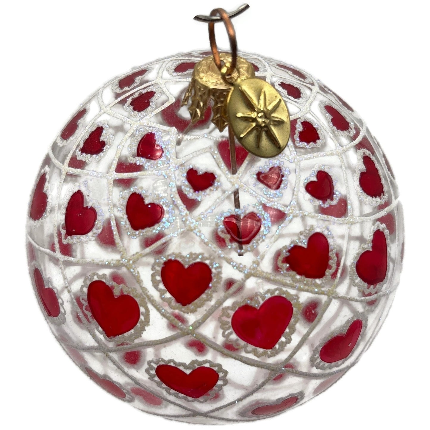 Christopher Radko Petite Many Splendored Heart Valentines Day Ornament 01-0668-0