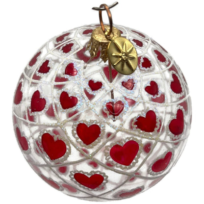 Christopher Radko Petite Many Splendored Heart Valentines Day Ornament 01-0668-0