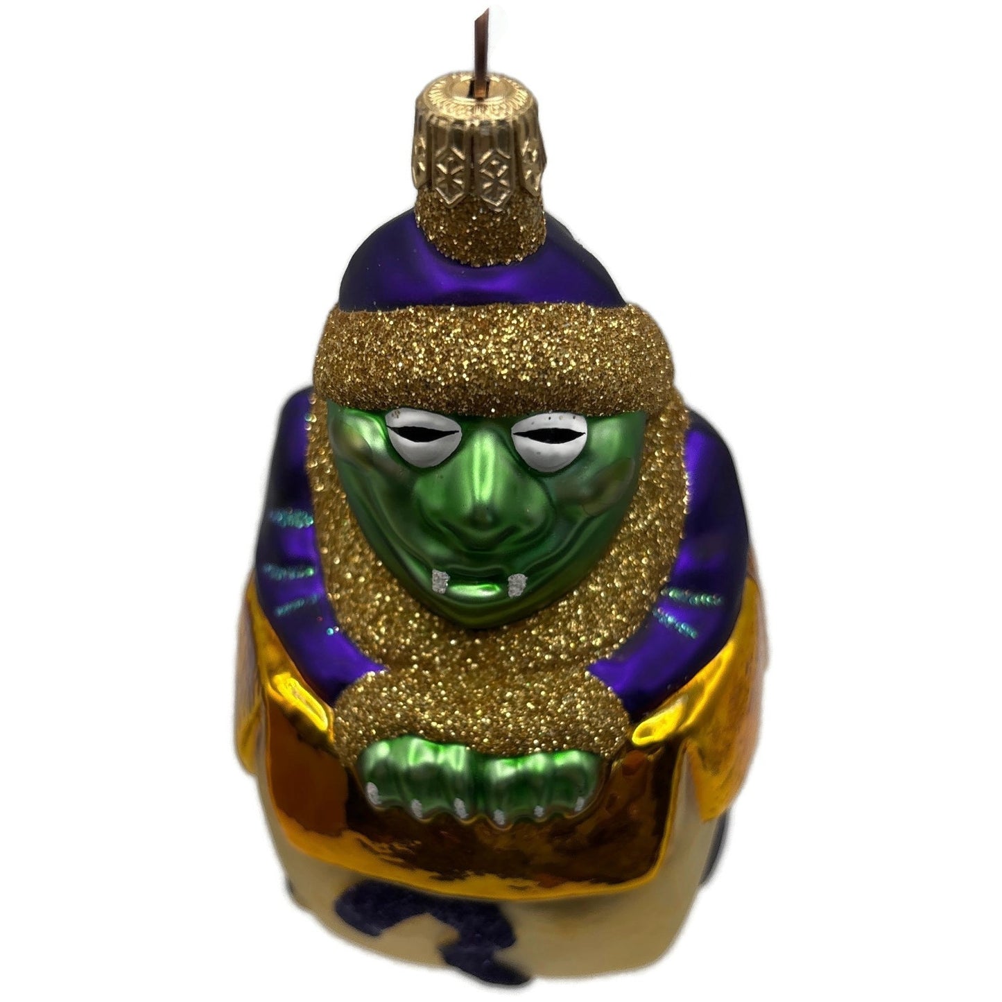 Patricia Breen Mmmonster Present Purple Gold Green Halloween Christmas Ornament