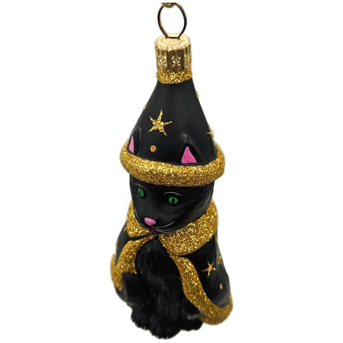 Patricia Breen Salem Kitten Black Gold Stars Signed Halloween Ornament 2032