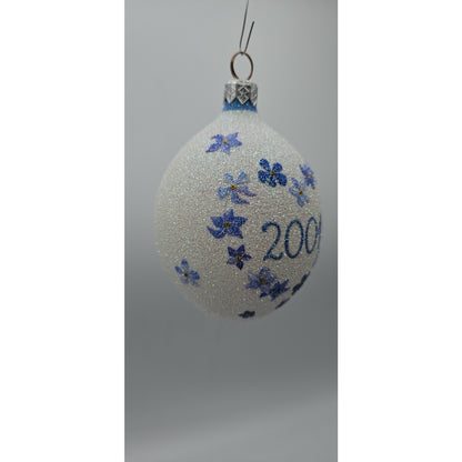 Patricia Breen Remembrance Egg 2001 Forget Me Not Spring Christmas Tree Ornament