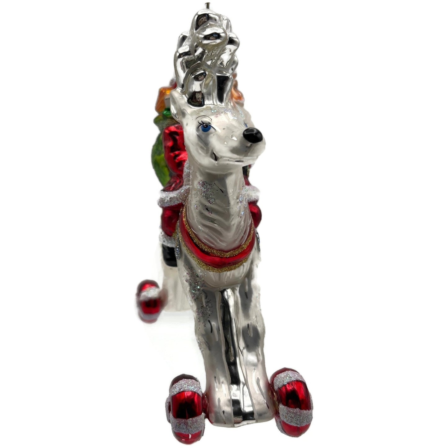 Christopher Radko Hi Ho Blitzen Santa Claus Glass Christmas Ornament 1013235