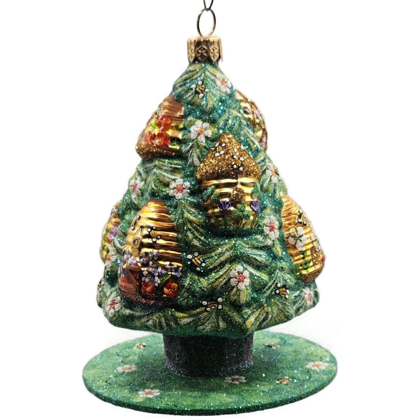 Patricia Breen Beeskep Topiary Green Flower Bees Spring Christmas Tree Sculpture